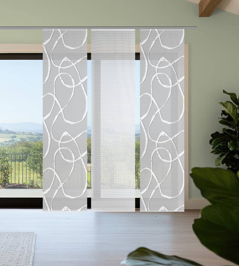 Vision S Schiebegardine "OPHELIA" Paneelwagen 3 Stk. tlg. Schiebevorhang,Bambusoptik,Digitaldruck,SET von Vision S