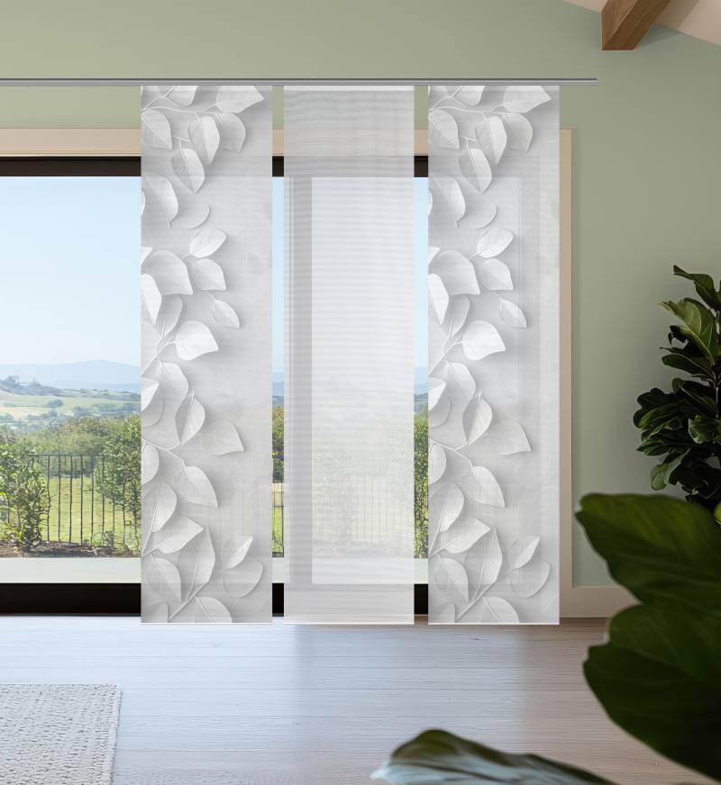 Vision S Schiebegardine "RIXA" Paneelwagen 3 Stk. tlg. Schiebevorhang,Bambusoptik,Digitaldruck,SET von Vision S