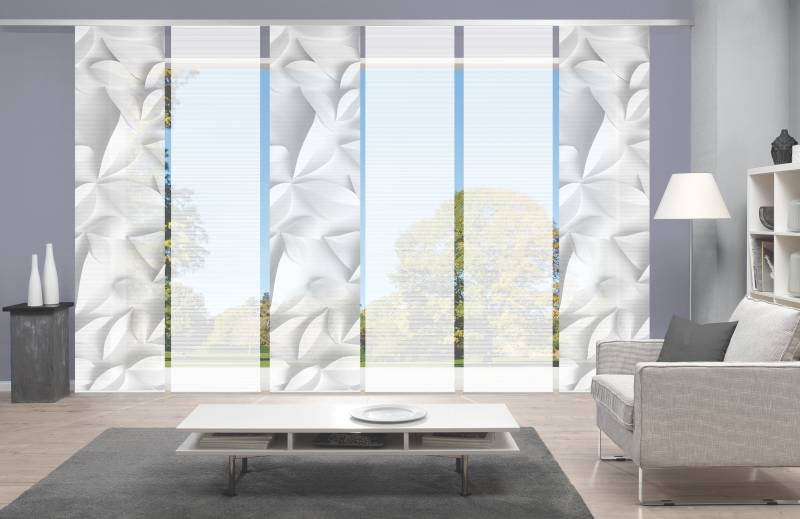 Vision Schiebegardine "FLYNN" Paneelwagen 6 Stk. tlg. SET,SCHIEBEVORHANG,BAMBUS,DIGITALDRUCK von Vision