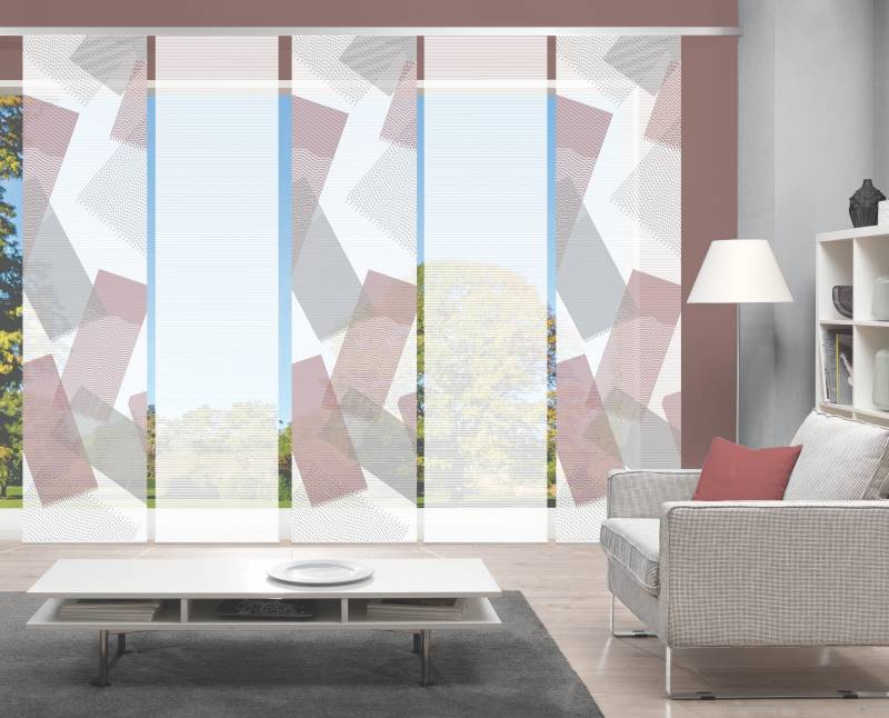 Vision Schiebegardine "NAYAH" Paneelwagen 5 Stk. tlg. SET,SCHIEBEVORHANG,BAMBUS,DIGITALDRUCK von Vision