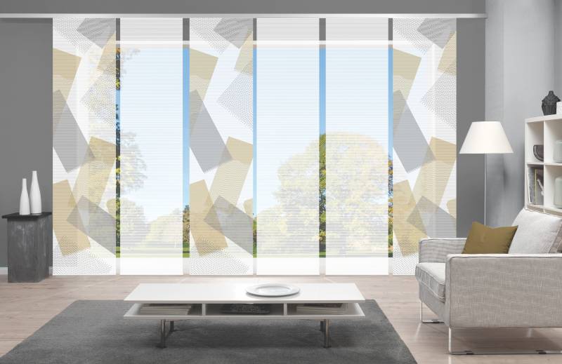 Vision Schiebegardine "NAYAH" Paneelwagen 6 Stk. tlg. SET,SCHIEBEVORHANG,BAMBUS,DIGITALDRUCK von Vision