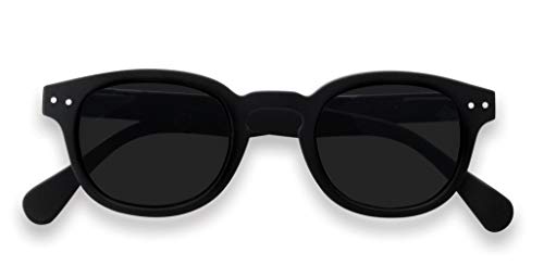 IZIPIZI Unisex Shape #C Sonnenbrille, Black Soft Grey Lenses, one Size von IZIPIZI