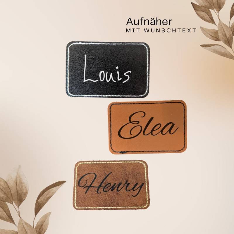 Personalisiertes Kunstleder-Label - Aufnäher Mit Wunschtext Eingraviert | Zum Aufnähen Oder Aufkleben Für Kinderkleidung, Sportbeutel, Diy von VisionaryArtworksDXB