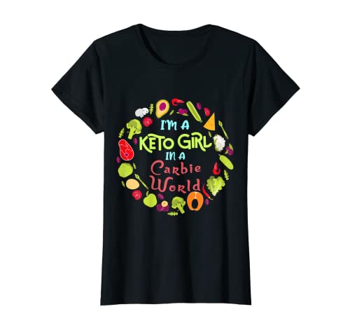 Damen Ich bin ein Keto-Mädchen in einer Carbie-Welt, Diät lustig T-Shirt Damen Ich bin ein Keto-Mädchen in einer Carbie-Welt, Diät lustig T-Shirt von Visit Funny Keto Diet Tees