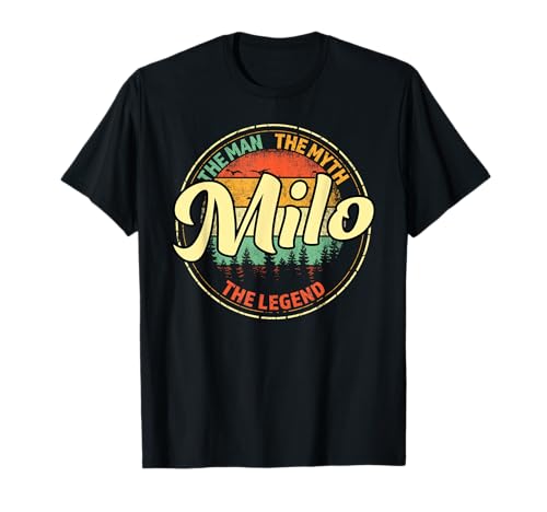 Milo The Man The Myth The Legend Men Personalisierter Name T-Shirt Milo The Man The Myth The Legend Men Personalisierter Name T-Shirt von Visit Our Legendary Store With Custom Name Apparel