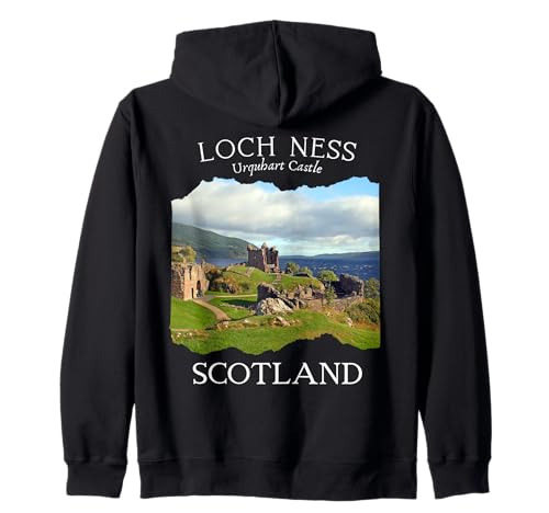 Schottland Loch Ness Urquhart Castle Tourist Andenken Kinder Kapuzenjacke Schottland Loch Ness Urquhart Castle Tourist Andenken Kinder Kapuzenjacke von Visit Scotland Memorabilia Photography Lake Loch