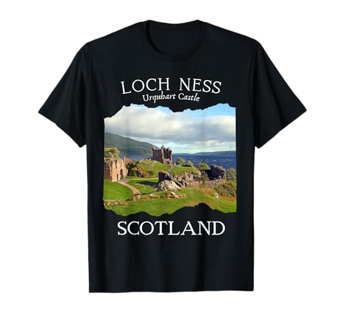 Schottland Loch Ness Urquhart Castle Tourist Andenken Kinder T-Shirt von Visit Scotland Memorabilia Photography Lake Loch