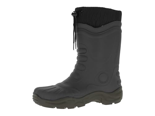 Vista Rambo Warm leichte und warme Gummistiefel Herren mit Warmfutter und griffiger Gummisohle | Warmfutter | Wasserdicht | Unisex | Made in Italy Schwarz EU 41 von Vista Schuh