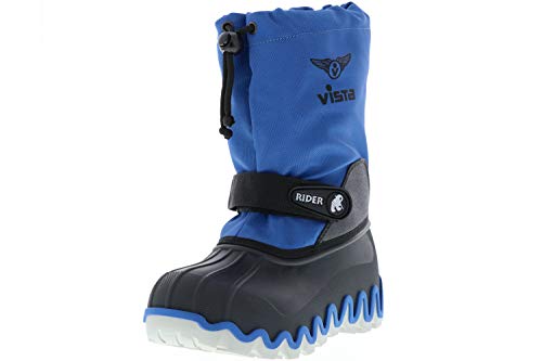 Vista Canada POLAR Kinder Jungen Mädchen Winterstiefel Snowboots blau/schwarz, Größe:27/28, Farbe:Blau von Vista