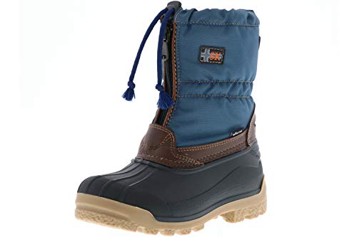 Vista Canada Polar Kinder Winterstiefel Snowboots herausnehmbaren Thermo-TEX Innenschuhen blau, Doppelgröße:27/28;Farbe:Blau von Vista