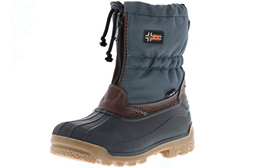 Vista Canada Polar Kinder Winterstiefel Snowboots herausnehmbaren Thermo-TEX Innenschuhen grau, Größe:27/28, Farbe:Grau von Vista