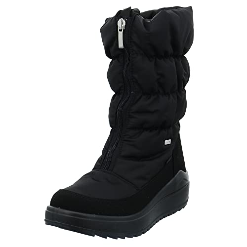 Vista Damen Halbschaft Winterstiefel Snowboots Kunstfell gefüttert gesteppt schwarz, Größe:39, Farbe:Schwarz von Vista