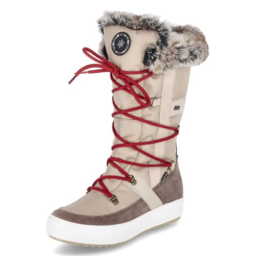 Vista Damen Winterboots Beige Leder & Textil von Vista