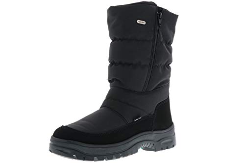 Vista Herren Halbschaft Winterstiefel Snowboots gefüttert EISKRALLEN schwarz, Größe:44, Farbe:Schwarz von Vista