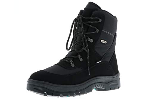 Vista Herren Winterstiefel Snowboots Eiskrallen schwarz, Größe:44, Farbe:Schwarz von Vista