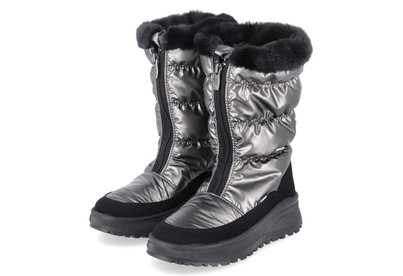 Vista Vista 24-08791 peltro Damen Textil & Synthetik grau Stiefel von Vista