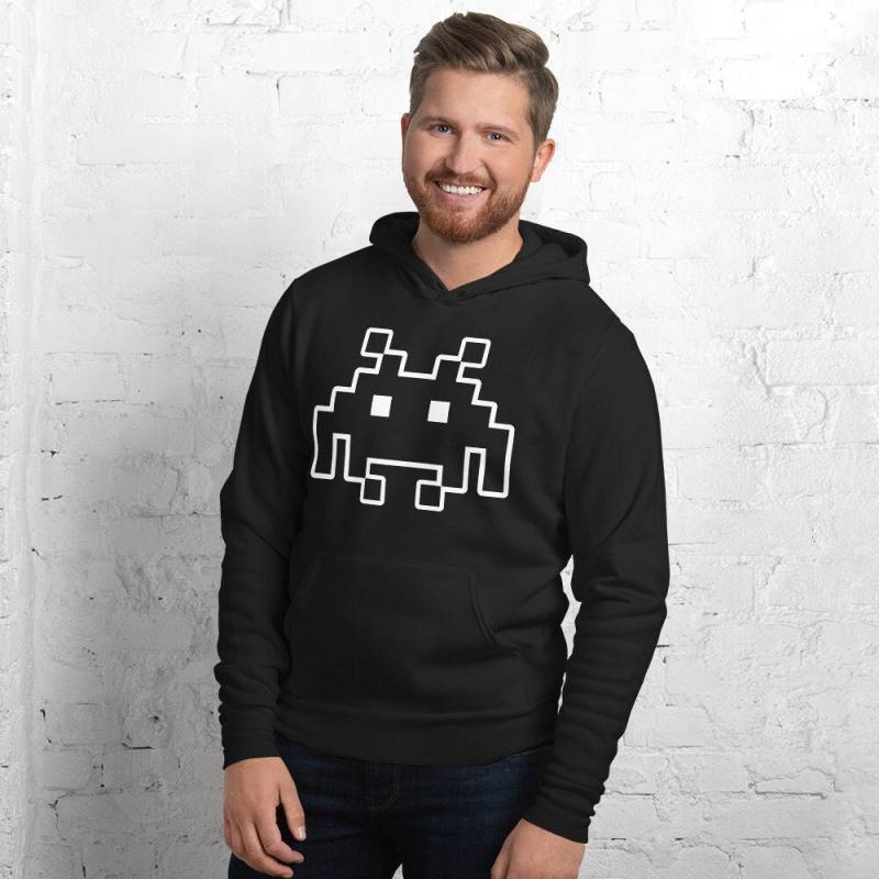 Invader Retro Videospiel Unisex Hoodie von VisualPOV