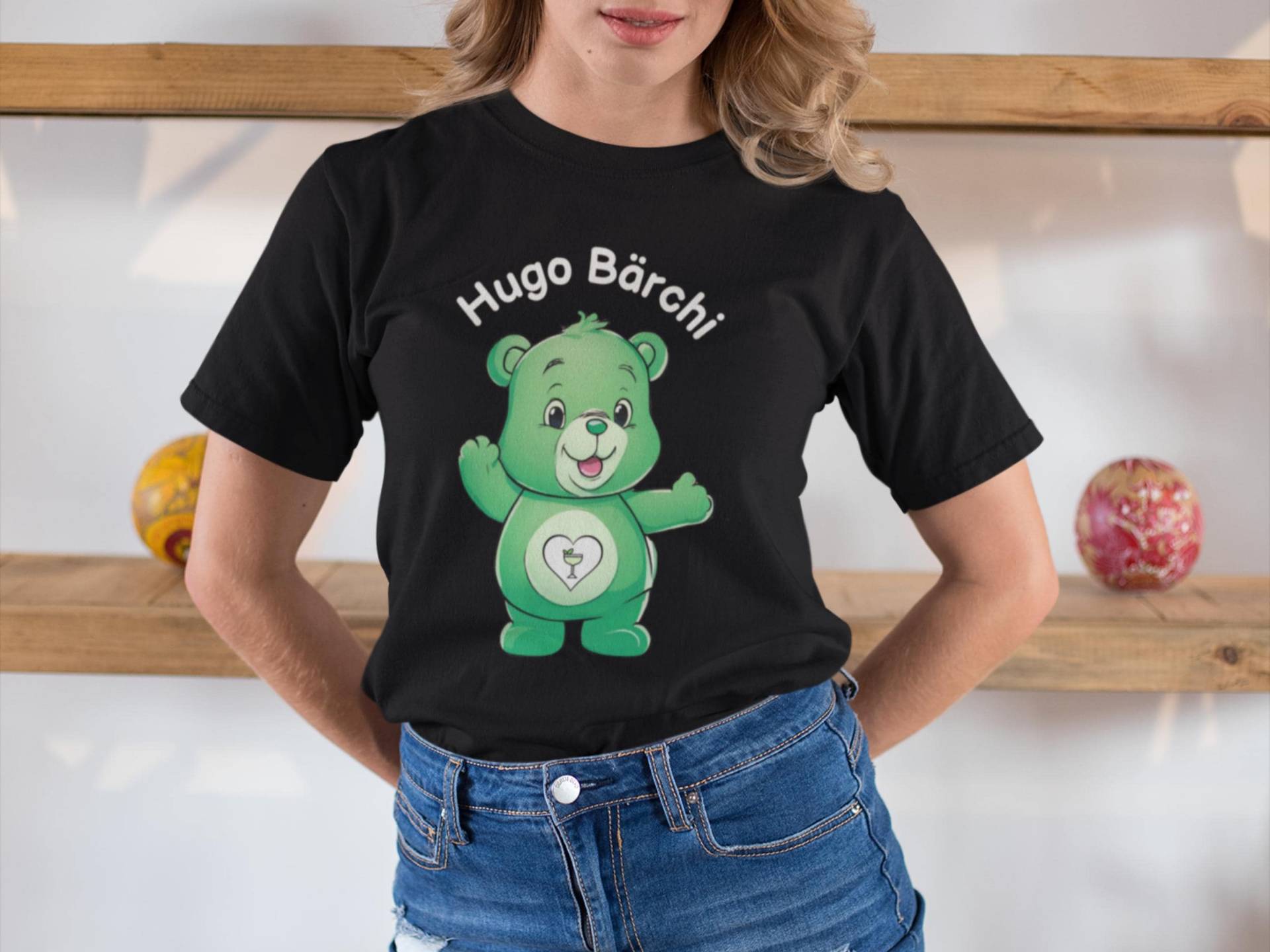 Hugo Bärchi | Glücksbärchi Damen Gruppenkostüm Karneval, Fasching, Kostüm Jga Outfit Faschingskostüm Gruppe Alkohol Gruppen T-Shirt von VisualmotivationDE