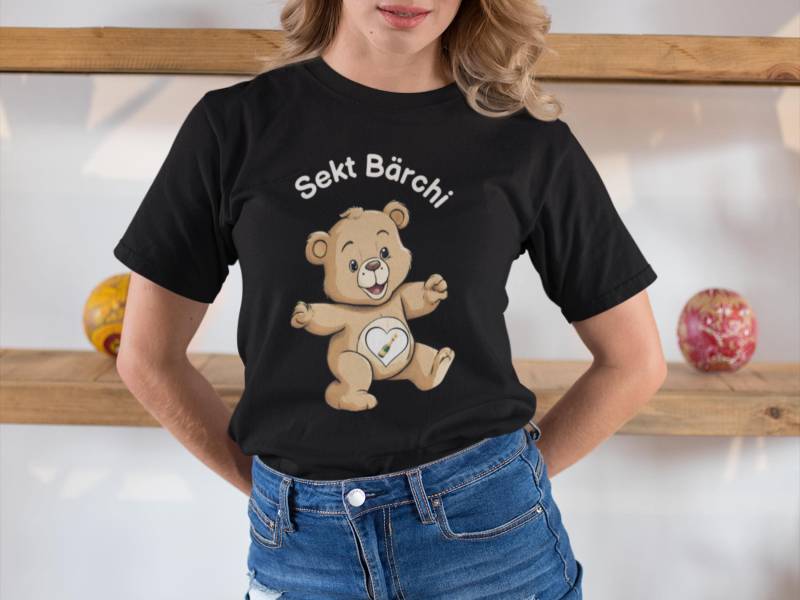 Sekt Bärchi | Festival Shirt Glücksbärchi Damen Gruppenkostüm Für Karneval Jga Outfit Faschingkostüm Gruppe Alkohol Gruppen T-Shirt von VisualmotivationDE