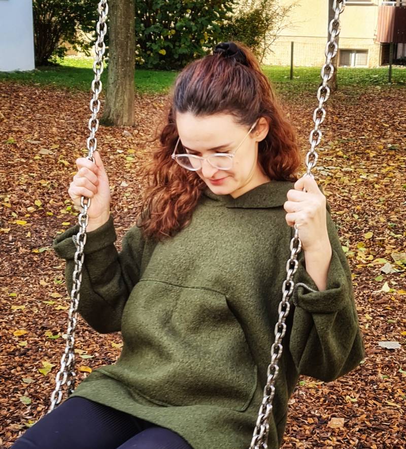 Visuell Design - Damen Sweater Walk Oversize Hoodie Warm Xs S M L Xl Xxl von VisuellDesign