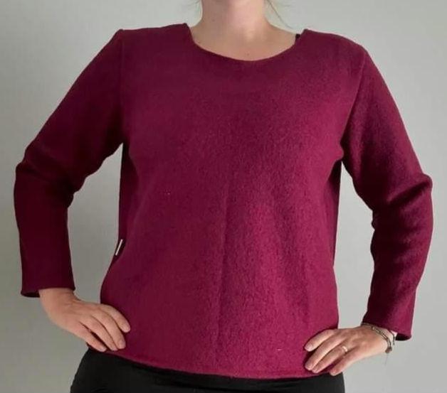 Visuell Design - Damen Walkpullover Walk Rundhals Pullover Oversize Warm Gr. 32 Bis 48 Merino Auch Möglich von VisuellDesign