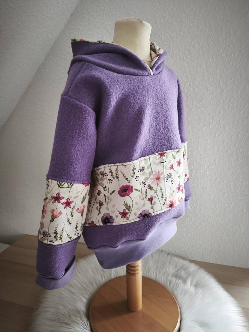 Visuell Design Liebevolle Handarbeit - Oversized Walkpullover Mit Jersey Besatz von VisuellDesign