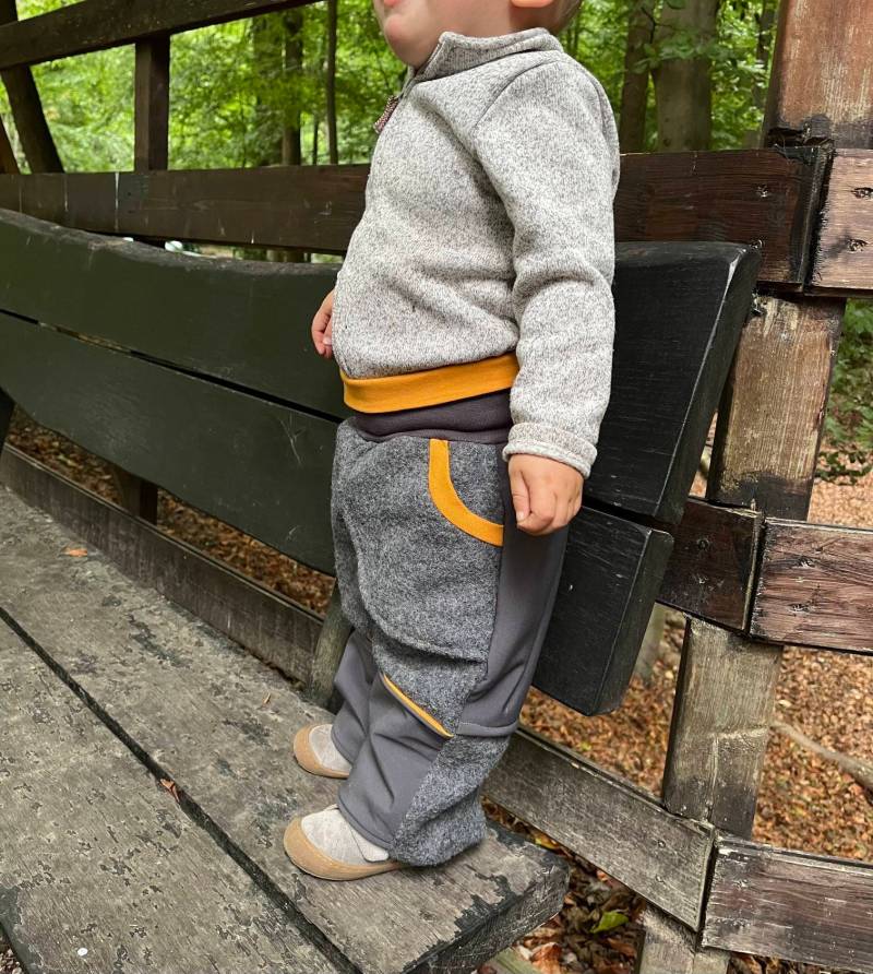 Visuell Design - Outdoor Kindergarten Walkhose Mit High-Tec Klima Membrane Patch Pumphose Unifarben 74 80 92 98 104 116 122 134 140 Tasche von VisuellDesign