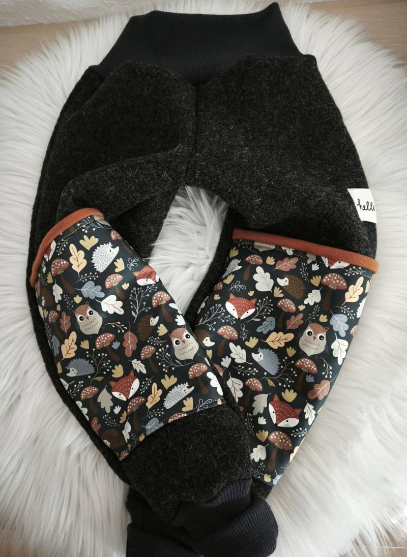 Visuell Design - Outdoor Kindergarten Walkhose Mit Knie Patch Muster Pumphose 74 80 92 98 104 116 122 134 140 Tasche von VisuellDesign