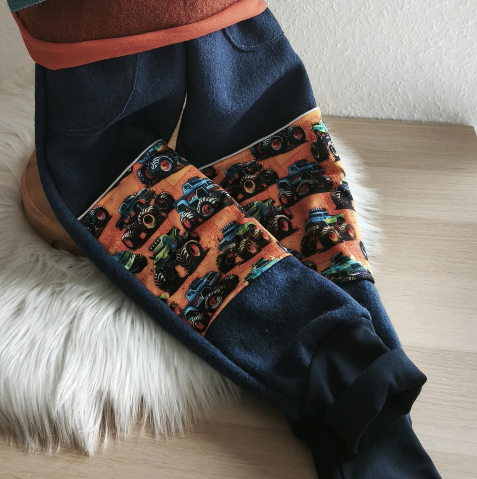 Visuell Design - Outdoor Kindergarten Walkhose Mit Knie Patch Muster Pumphose 74 80 92 98 104 116 122 134 140 Tasche von VisuellDesign