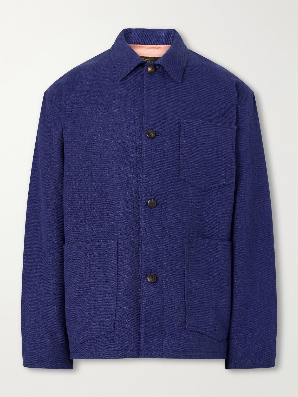 Visvim - Baker Textured Wool and Linen-Blend Jacket - Men - Blue - 2 von Visvim