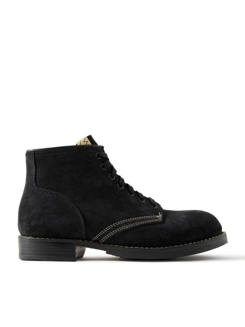 Visvim - Brigadier-Folk Leather-Trimmed Suede Boots - Men - Black - US 9 von Visvim