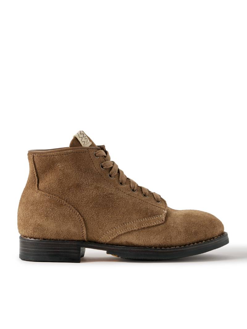 Visvim - Brigadier-Folk Leather-Trimmed Suede Boots - Men - Brown - US 8 von Visvim