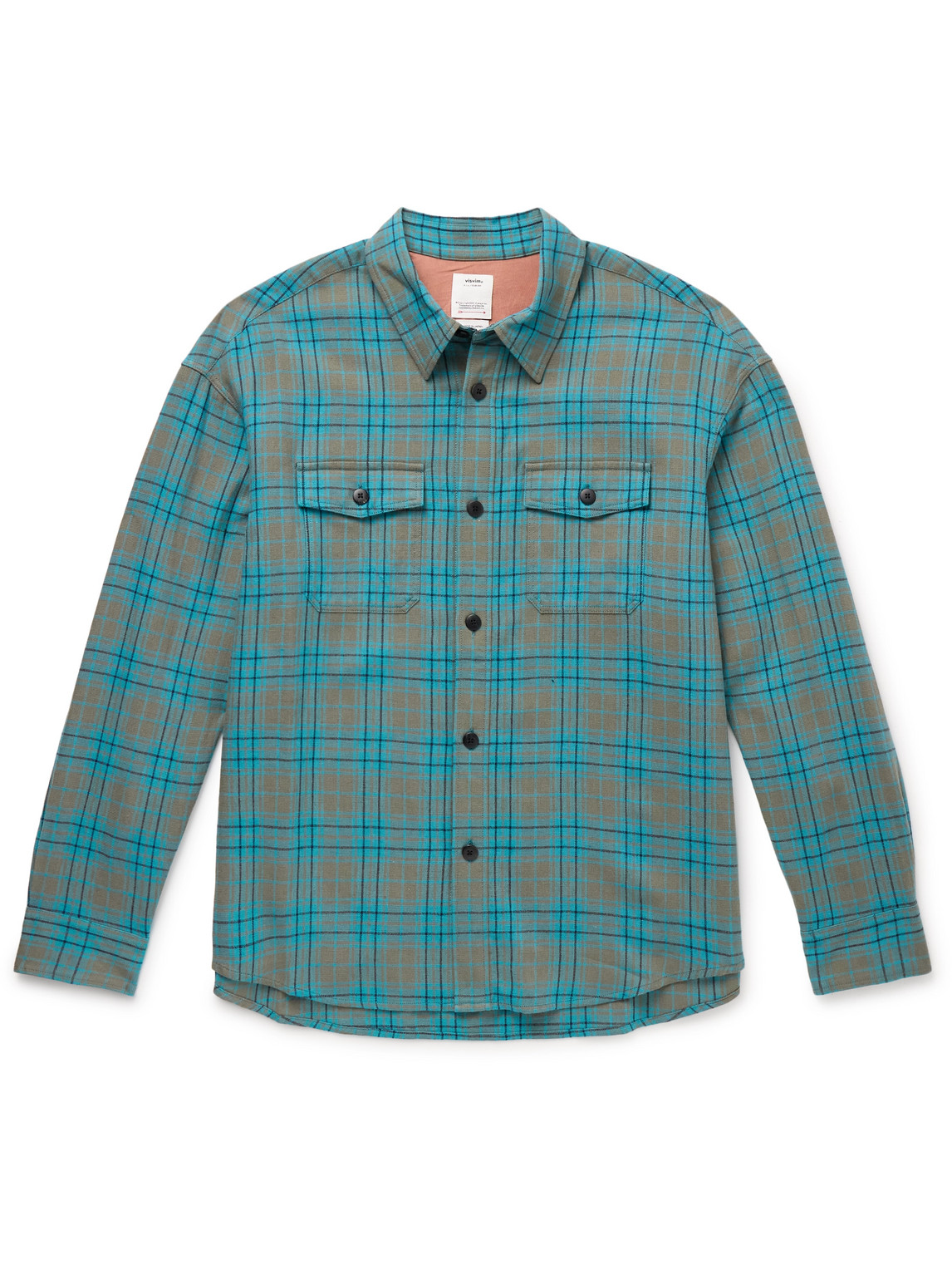 Visvim - Checked Wool and Linen-Blend Shirt - Men - Blue - 2 Visvim - Checked Wool and Linen-Blend Shirt - Men - Blue - 2 von Visvim