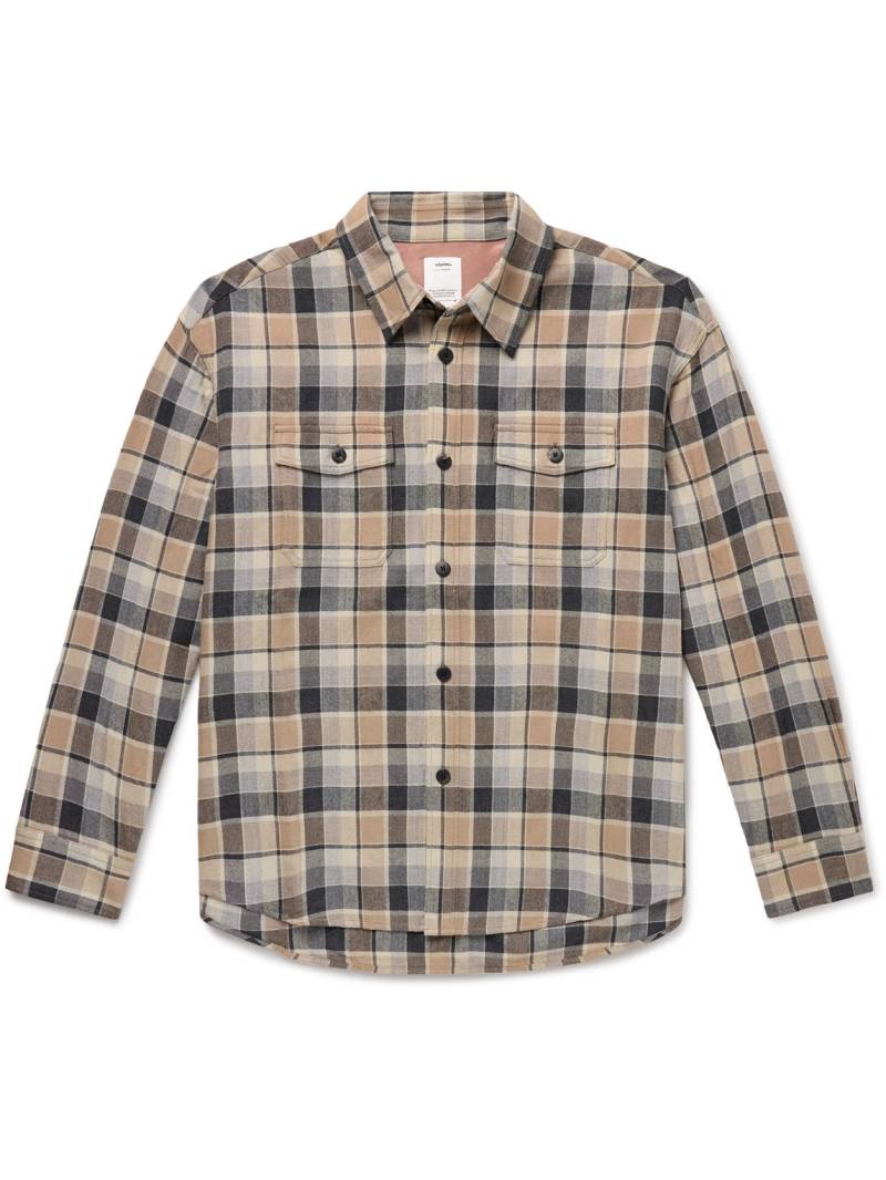 Visvim - Checked Wool and Linen-Blend Shirt - Men - Brown - 5 von Visvim