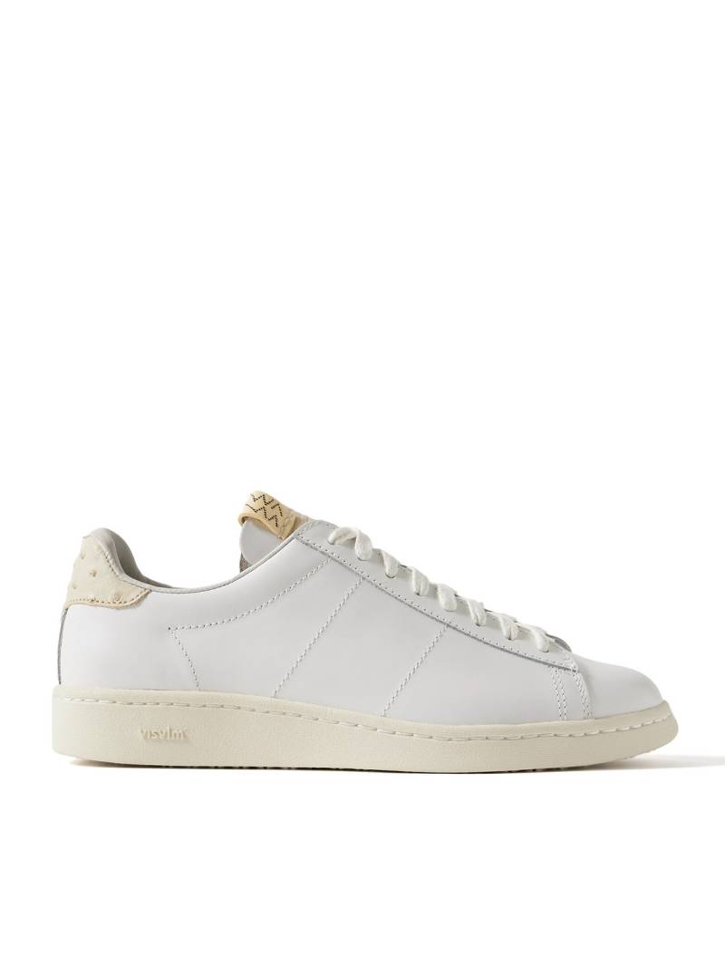 Visvim - Corda-Folk Ostrich-Effect and Smooth Leather Sneakers - Men - White - US 9 von Visvim
