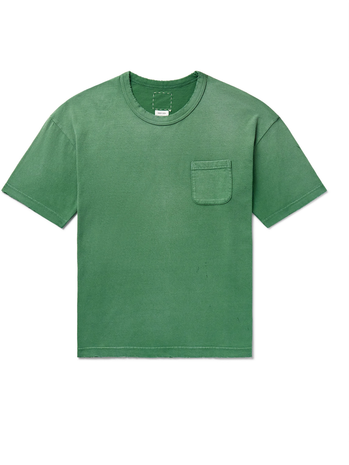 Visvim - Jumbo Distressed Garment-Dyed Cotton-Jersey T-Shirt - Men - Green - 1 von Visvim