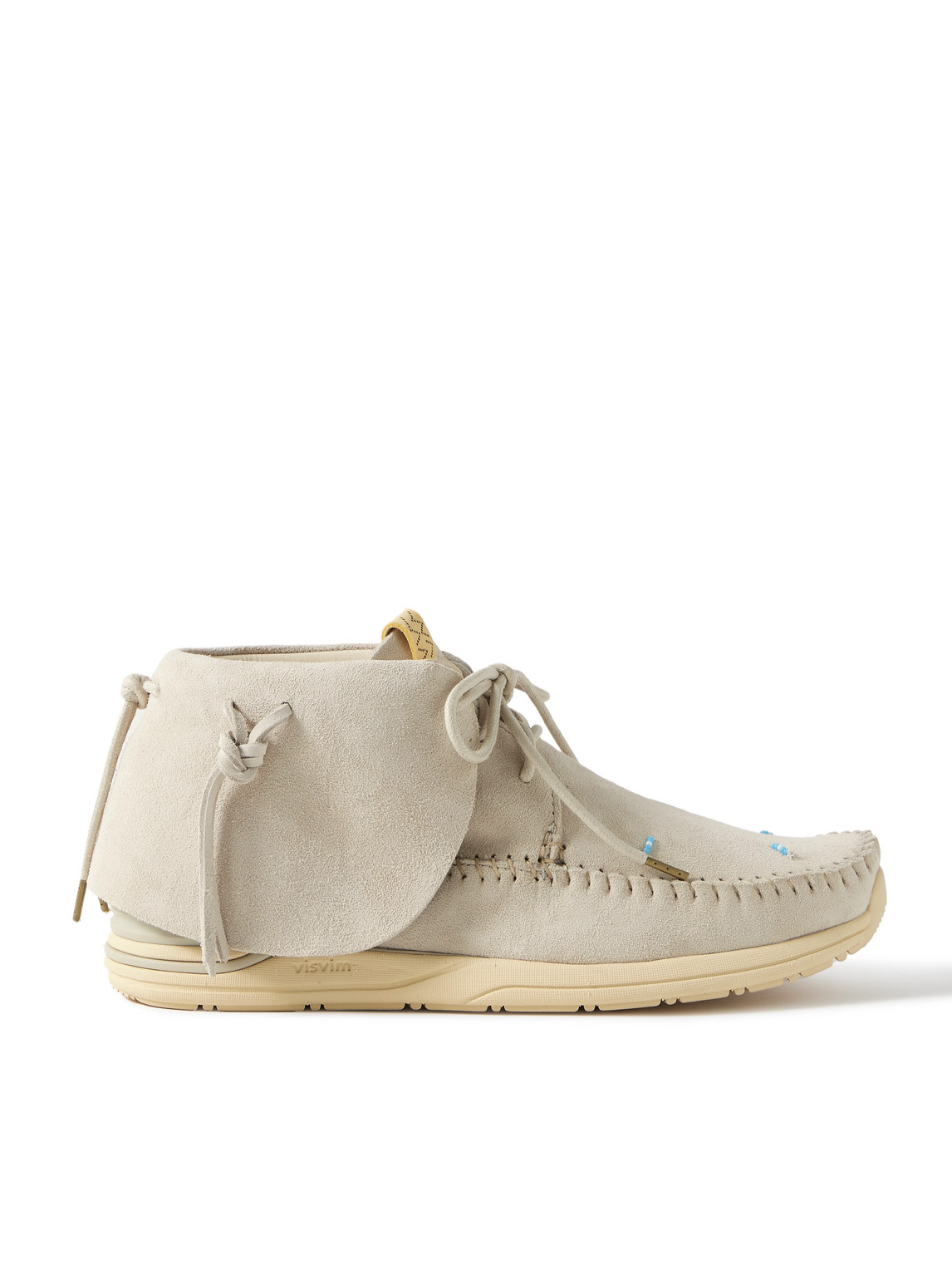 Visvim - FBT Lhamo-Folk Embellished Fringed Suede Ankle Boots - Men - Neutrals - US 11 Visvim - FBT Lhamo-Folk Embellished Fringed Suede Ankle Boots - Men - Neutrals - US 11 von Visvim