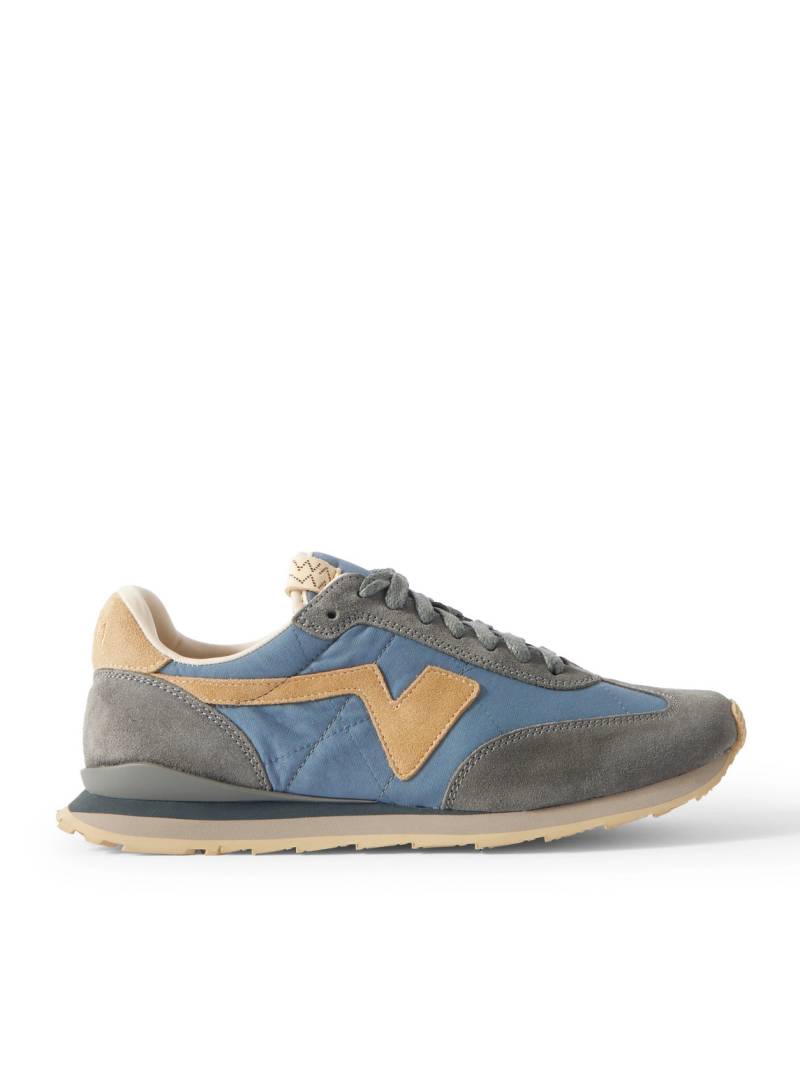 Visvim - FKT Runner Suede-Trimmed Quilted Canvas Sneakers - Men - Blue - US 8 von Visvim