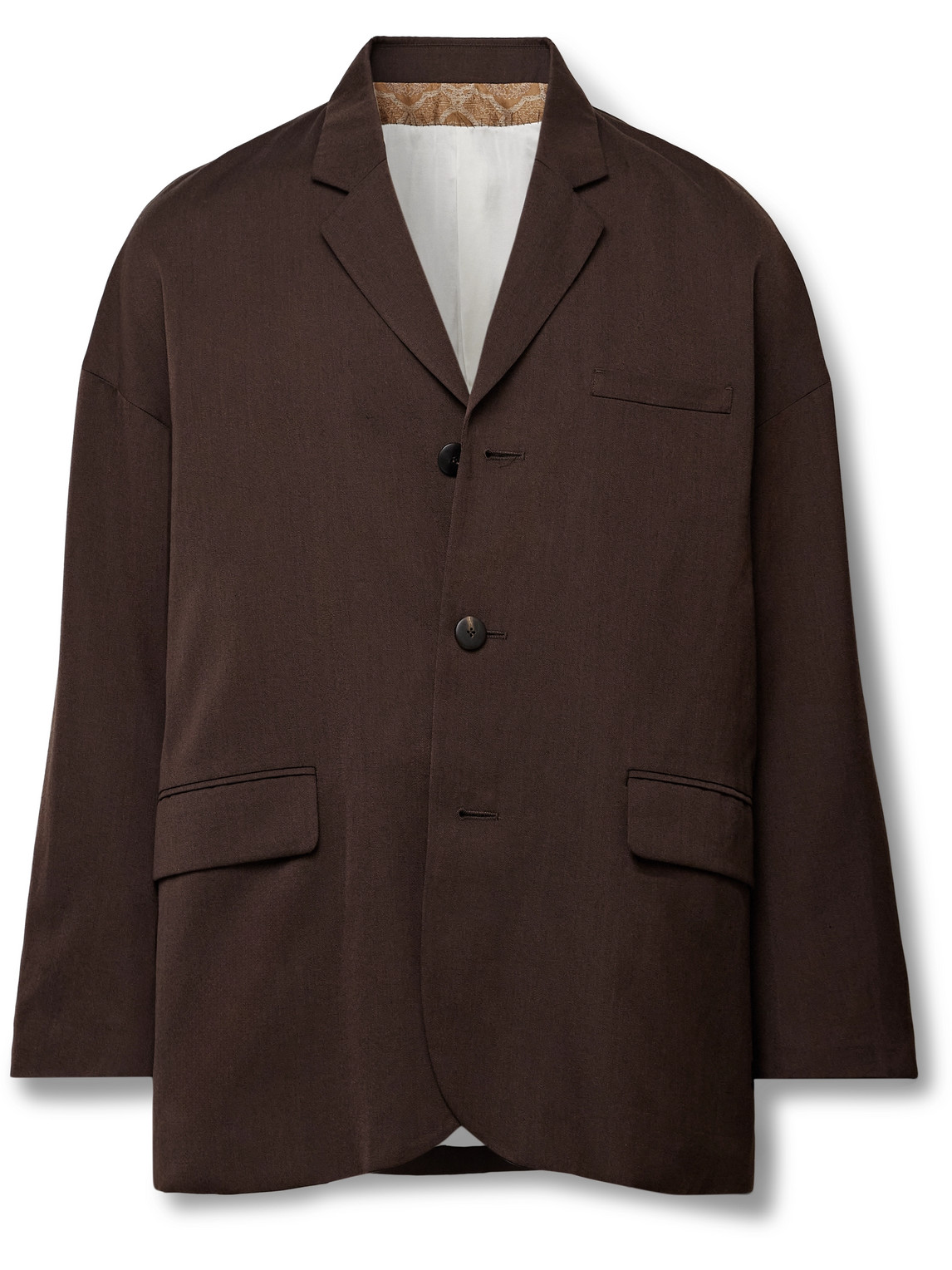 Visvim - Hammons Unstructured Wool and Linen-Blend Twill Blazer - Men - Brown - 3 Visvim - Hammons Unstructured Wool and Linen-Blend Twill Blazer - Men - Brown - 3 von Visvim