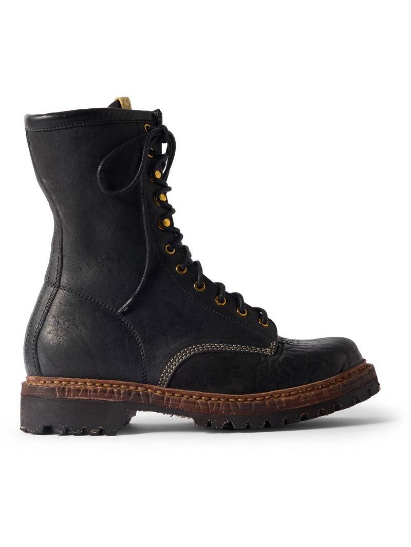 Visvim - Hi-Folk Scout Moc Leather Boots - Men - Black - US 9 von Visvim