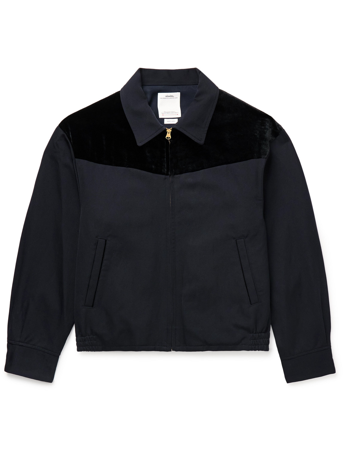 Visvim - Mayfield Velour-Trimmed Wool and Linen-Blend Bomber Jacket - Men - Blue - 2 Visvim - Mayfield Velour-Trimmed Wool and Linen-Blend Bomber Jacket - Men - Blue - 2 von Visvim