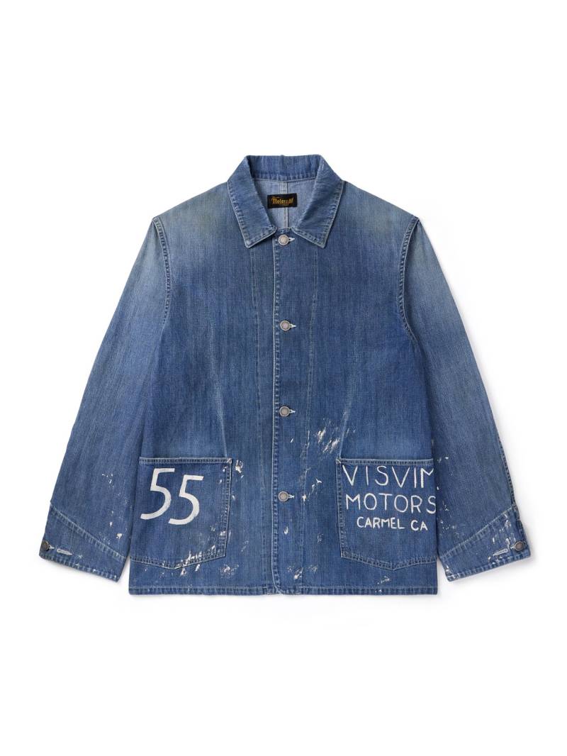 Visvim - Paint-Splattered Denim Jacket - Men - Blue - 4 von Visvim
