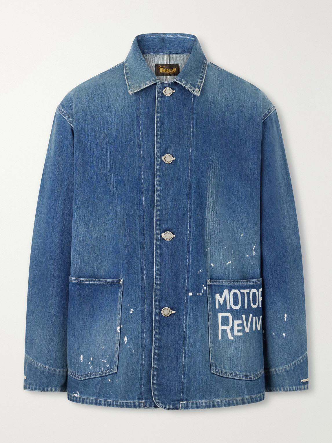 Visvim - Printed Distressed Denim Jacket - Men - Blue - 2 von Visvim