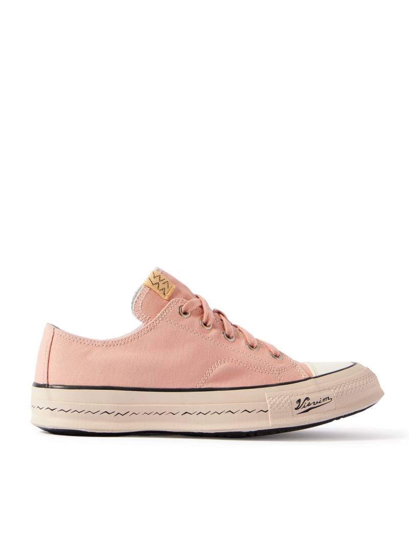 Visvim - Skagway L.T. Lo Leather-Trimmed Canvas Sneakers - Men - Pink - US 12 von Visvim