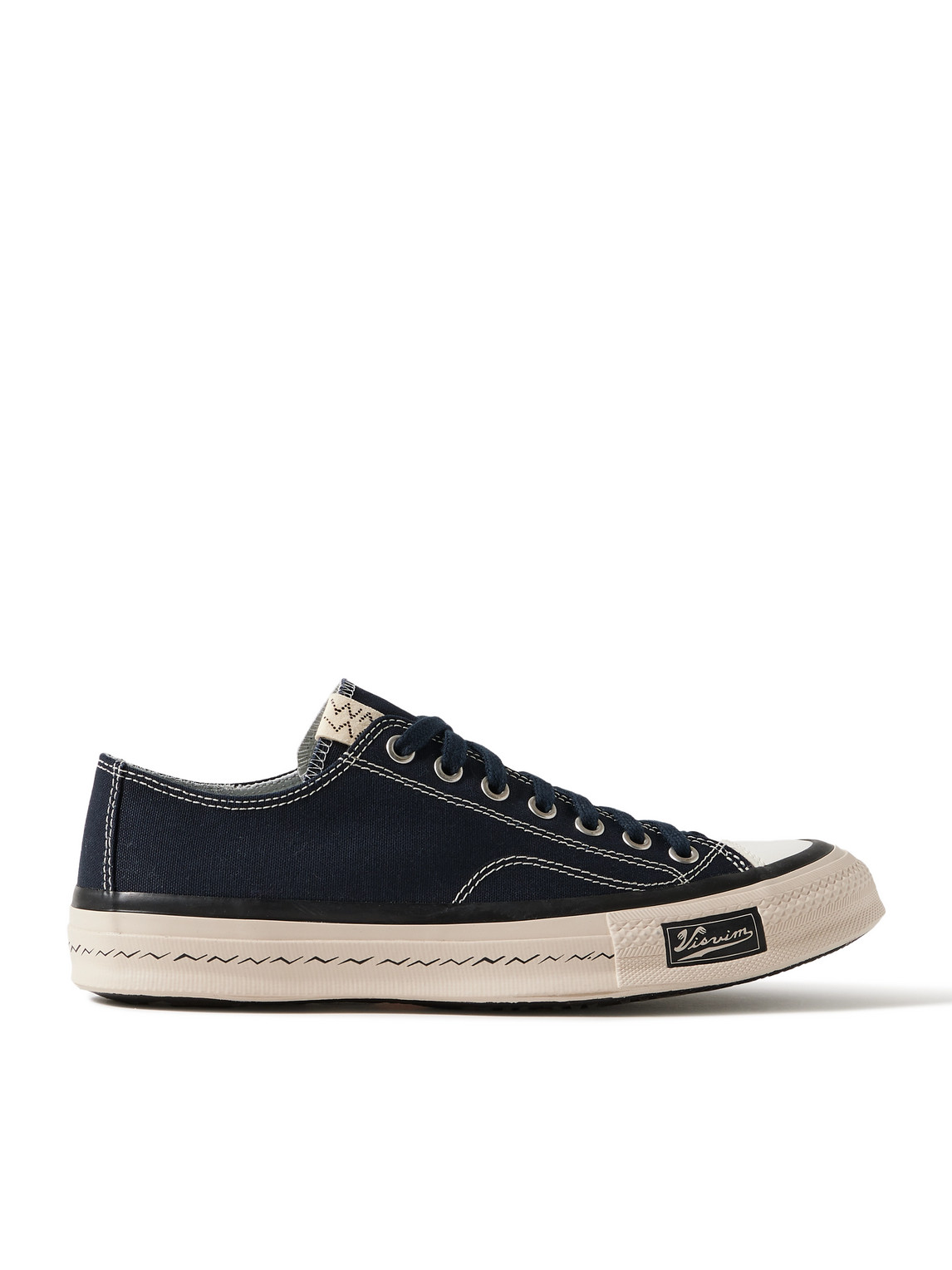 Visvim - Skagway Lo Leather-Trimmed Canvas Sneakers - Men - Blue - US 11 Visvim - Skagway Lo Leather-Trimmed Canvas Sneakers - Men - Blue - US 11 von Visvim