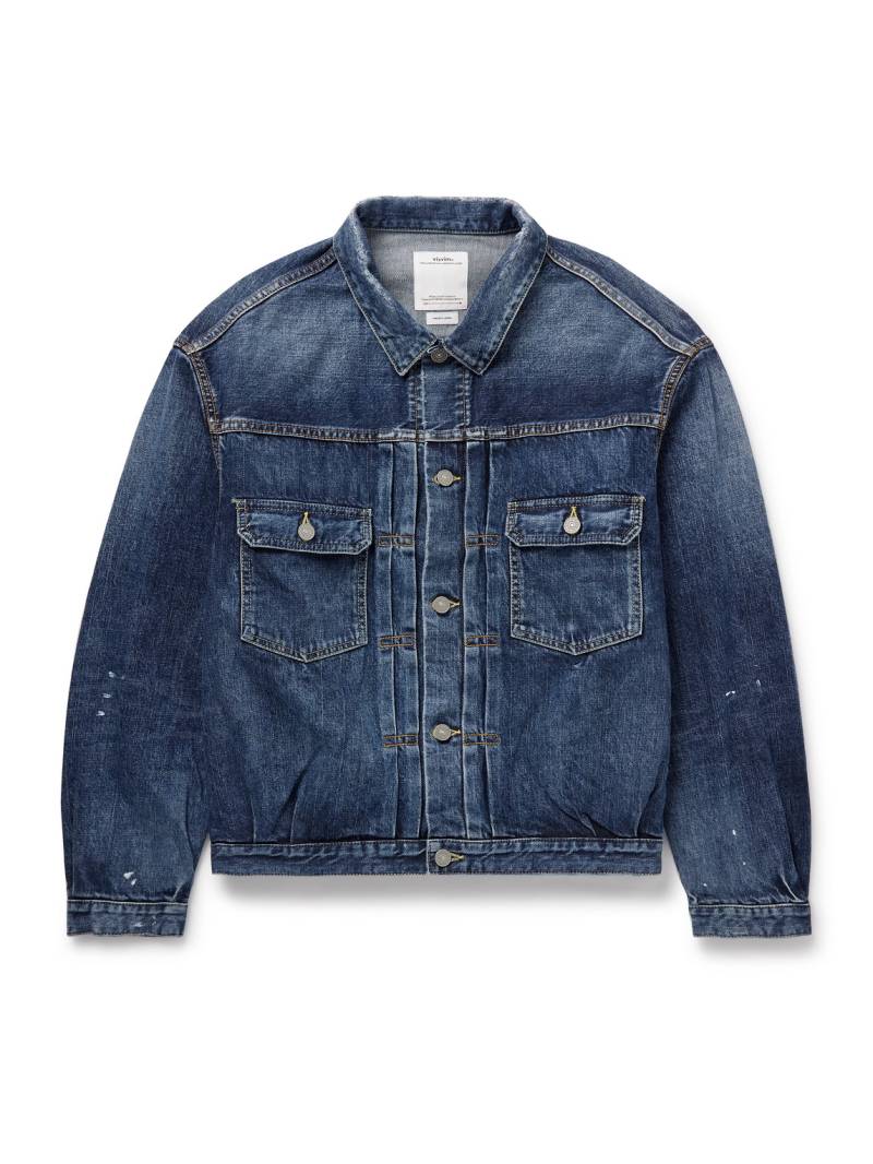 Visvim - Social Sculpture 101 Paint-Splattered Denim Jacket - Men - Blue - 2 von Visvim