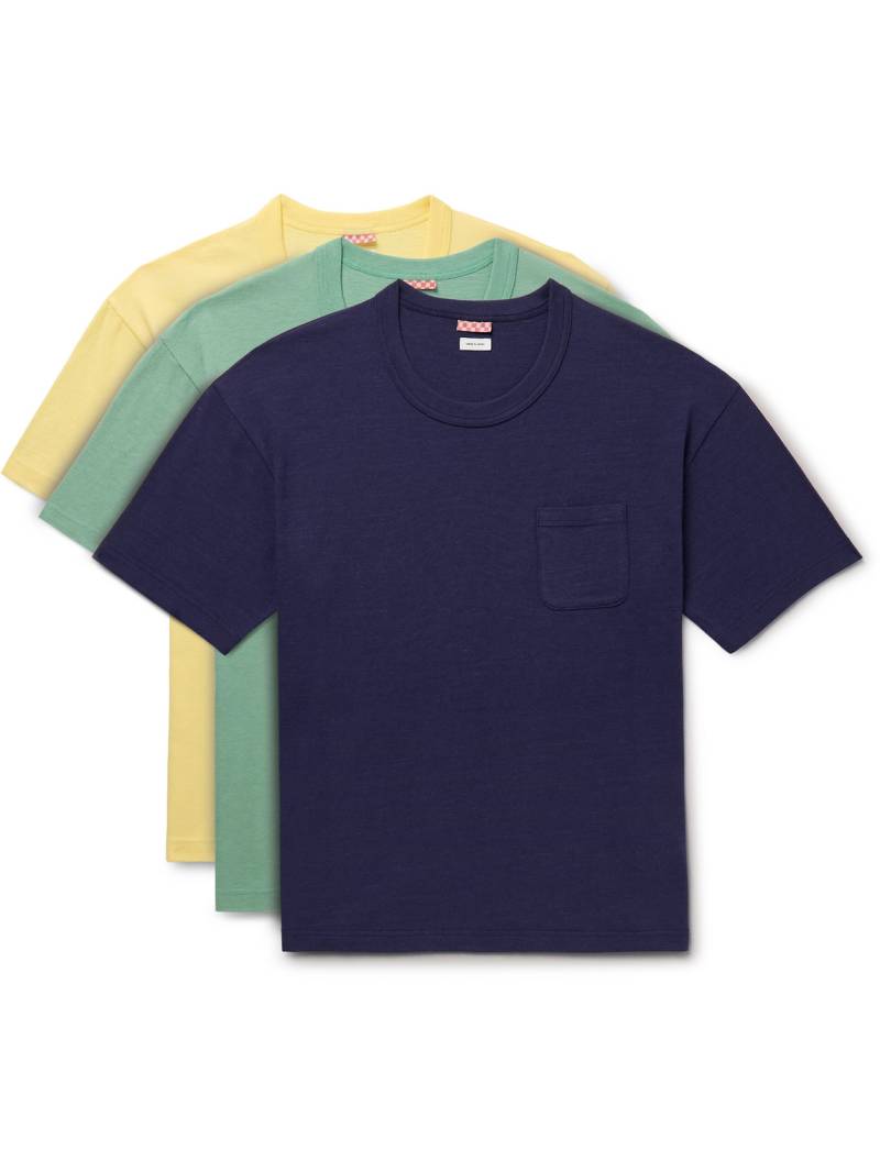 Visvim - Sublig Jumbo Three-Pack Cotton-Blend Jersey T-Shirts - Men - Multi - 5 von Visvim