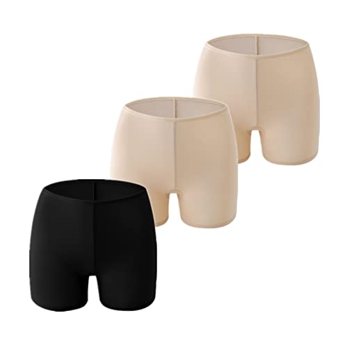 Visyaa 3 Stücke Damen Unterhosen Radlerhose Kurze Leggings Anti Scheuern Unterrock Boxershorts Nahtlose Unterwäsche von Visyaa