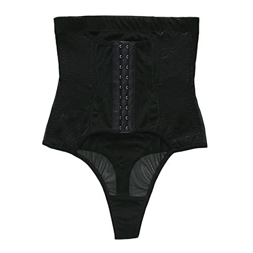 Visyaa Damen Hohe Taille Miederslip Figurenformend Bauch Weg Unterwäsche Taillenformer Unterhose mit 3 Reihen Haken von Visyaa