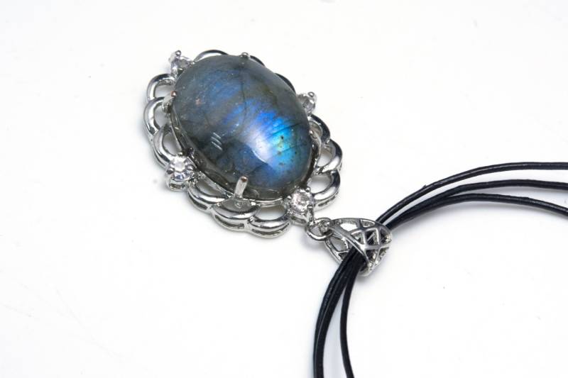Blaue Labradorit Anhänger Halskette - Edelstein Schmuck Blau Semi Blaue Labradorit Anhänger Halskette - Edelstein Schmuck Blau Semi von VitaGems